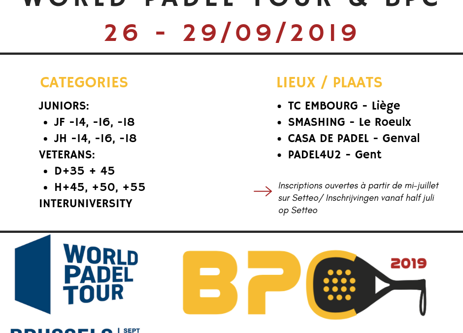 2019 World Padel Tour Belgium
